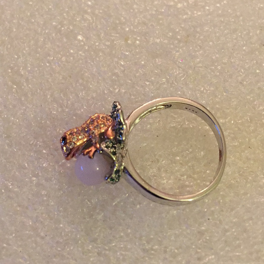 925 pink quartz frag ring